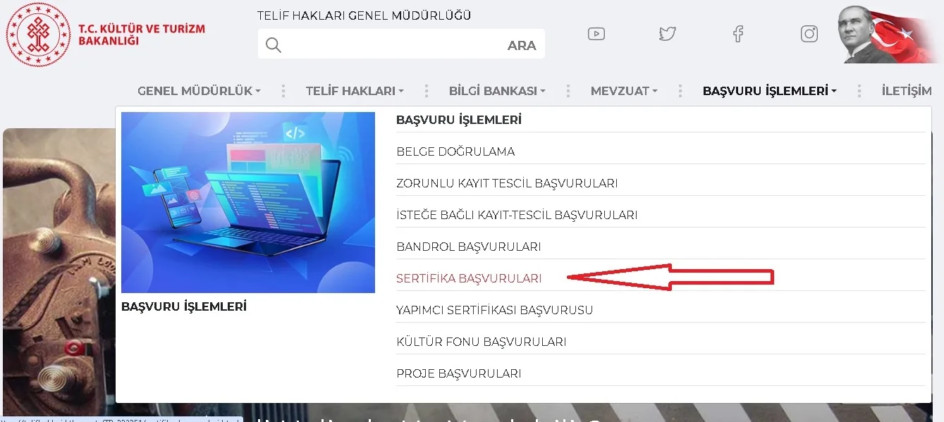 Başvuru rehberi ekran görüntüsü 2