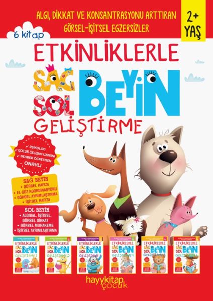Etkinliklerle Sağ Beyin Sol Beyin Geliştirme (2+ Yaş) 6’lı Set