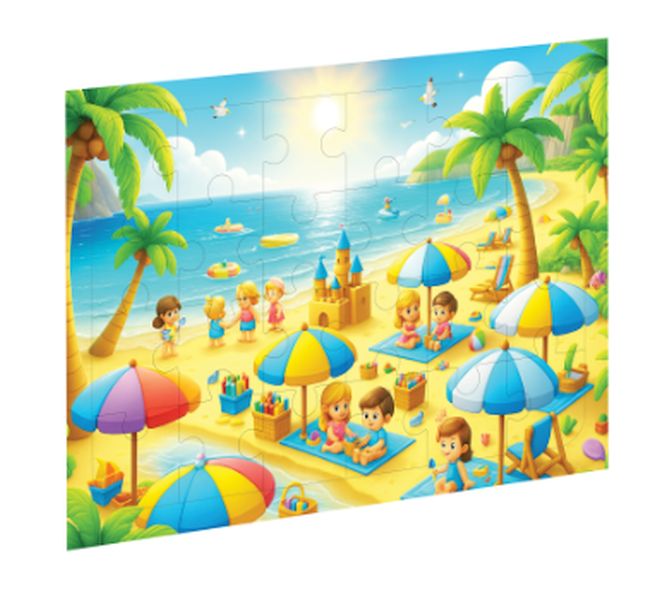 Minyatür Plaj Ahşap Puzzle