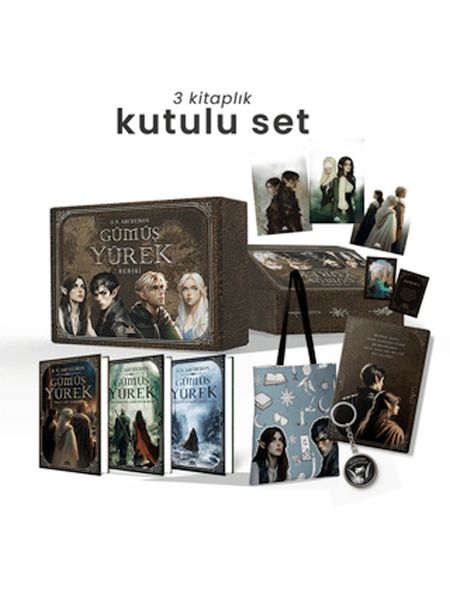 Gümüş Yürek Serisi - Üç Kitaplık Hediyeli Ciltli Kutu