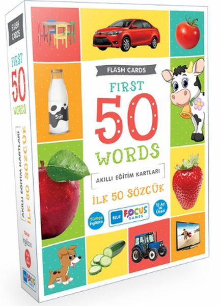 Blue Focus İlk 50 Sözcük - Akıllı Eğitim Kartları
