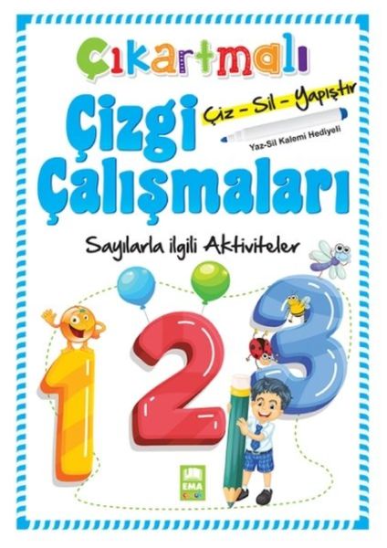 Çıkartmalı Çizgi Çalışmaları-Sayılarla ilgili Aktiviteler