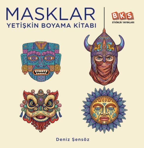 Masklar-Yetişkin Boyama Kitabı-