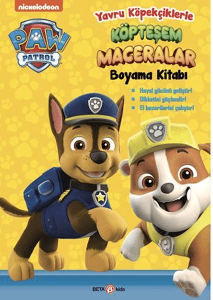 Paw Patrol Yavru Köpekçiklerle Köpteşem Maceralar Boyama Kitabı