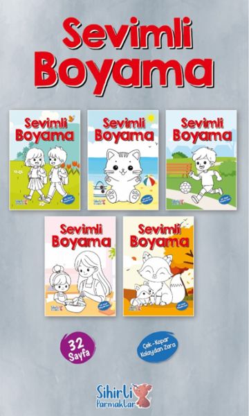Sevimli Boyama 5 Çeşit 25’li Paket